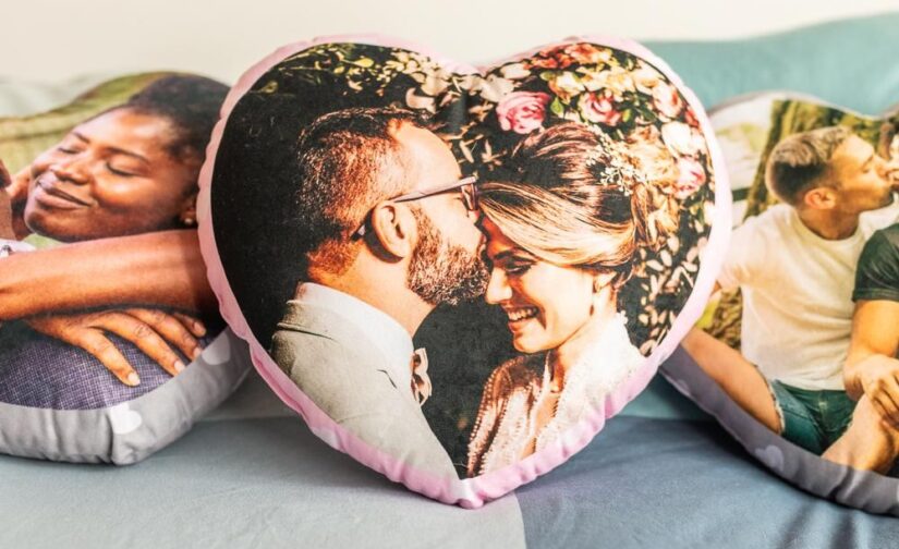 Idee regalo cuscino san valentino lui lei Ti amo amore cuore personalizzato con foto scritta nome frase iniziali logo per lui lei uomo donna personalizzata